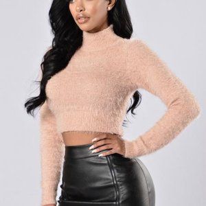 Fashion Nova - Cropped Snow Bunny Sweater